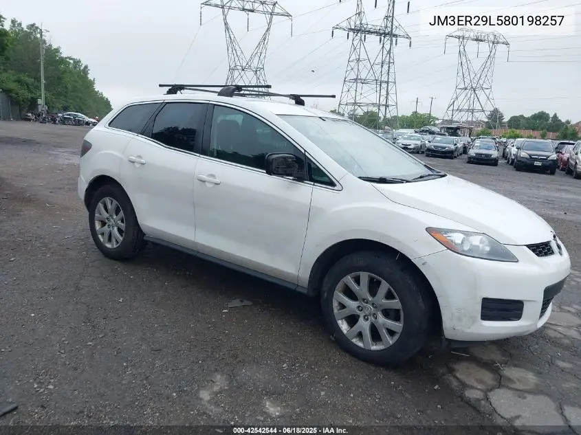 2008 Mazda Cx-7 Sport VIN: JM3ER29L580198257 Lot: 42542544