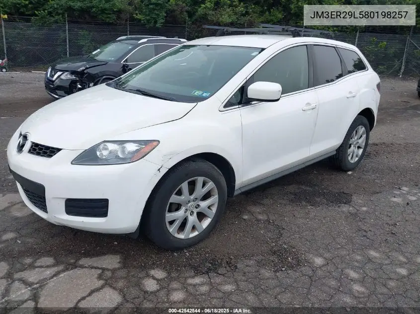 2008 Mazda Cx-7 Sport VIN: JM3ER29L580198257 Lot: 42542544