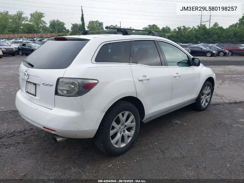 2008 Mazda Cx-7 Sport VIN: JM3ER29L580198257 Lot: 42542544