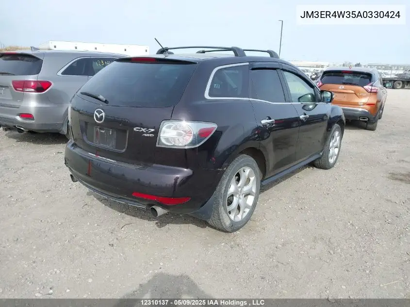 2010 Mazda Cx-7 VIN: JM3ER4W35A0330424 Lot: 12310137