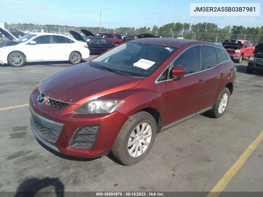 2011 Mazda Cx-7 I Sv VIN: JM3ER2A55B0387981 Lot: 36593978