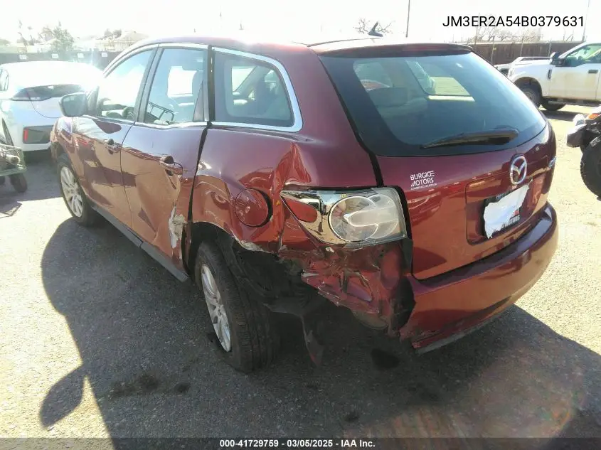 2011 Mazda Cx-7 I Sv VIN: JM3ER2A54B0379631 Lot: 41729759