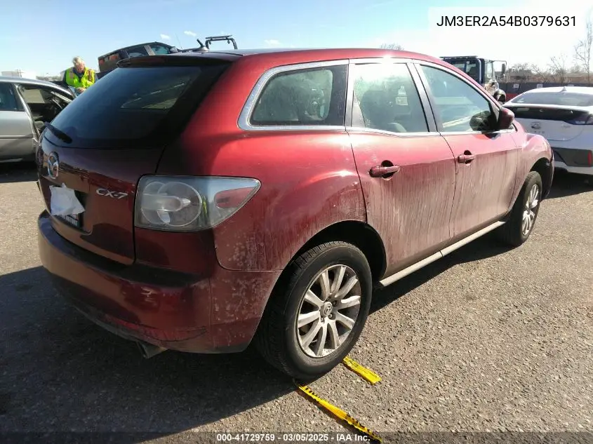 2011 Mazda Cx-7 I Sv VIN: JM3ER2A54B0379631 Lot: 41729759