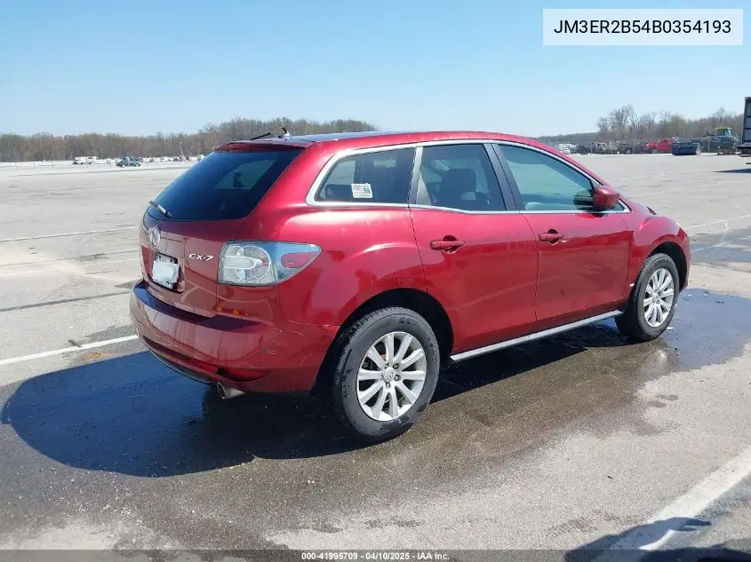 2011 Mazda Cx-7 I Sport VIN: JM3ER2B54B0354193 Lot: 41995709