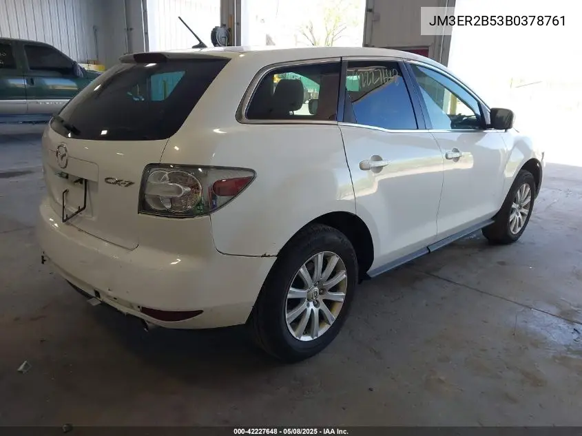 2011 Mazda Cx-7 I Sport VIN: JM3ER2B53B0378761 Lot: 42227648