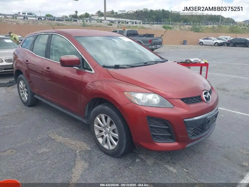 2011 Mazda Cx-7 I Sv VIN: JM3ER2AM8B0375251 Lot: 42228246