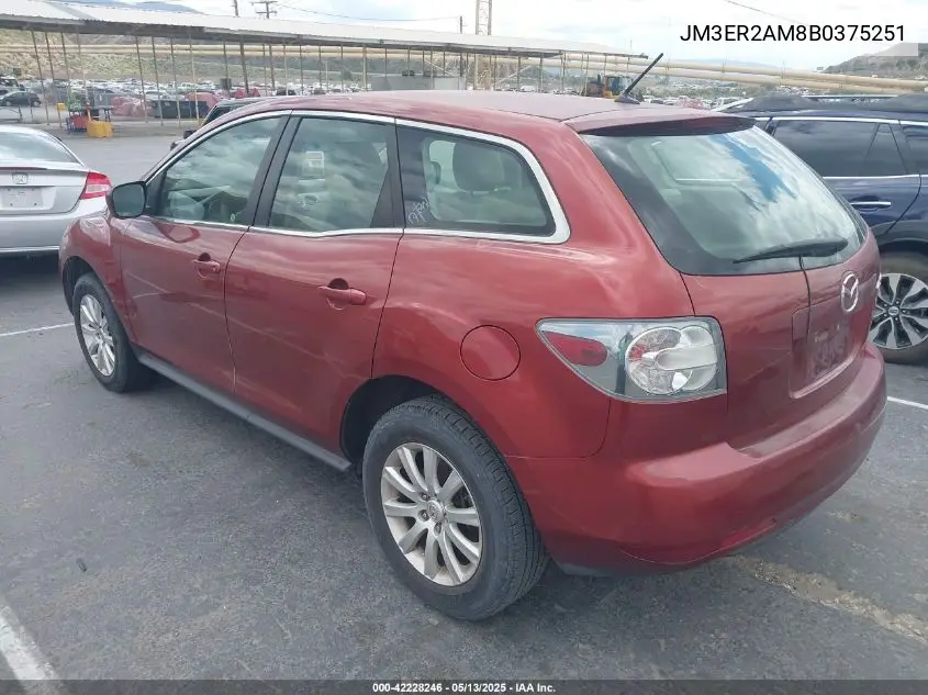 2011 Mazda Cx-7 I Sv VIN: JM3ER2AM8B0375251 Lot: 42228246