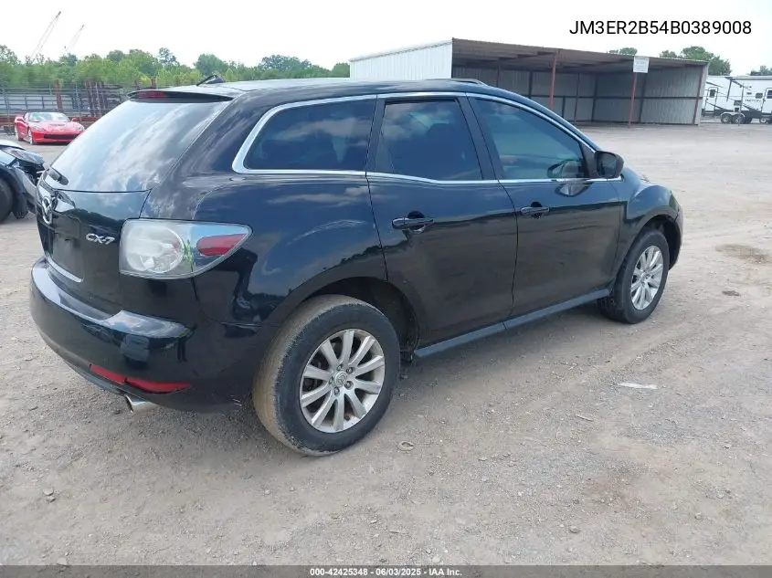 2011 Mazda Cx-7 I Sport VIN: JM3ER2B54B0389008 Lot: 42425348