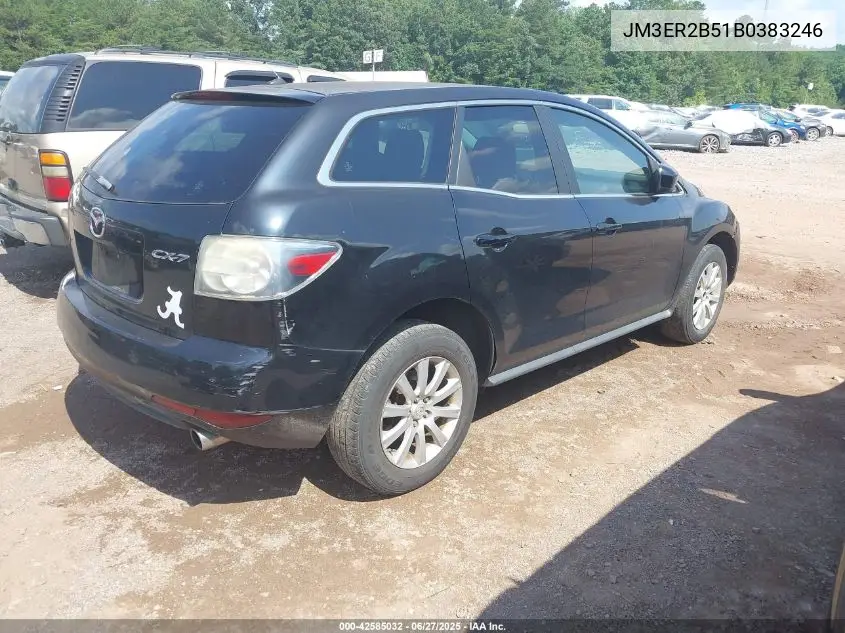 2011 Mazda Cx-7 I Sport VIN: JM3ER2B51B0383246 Lot: 42585032