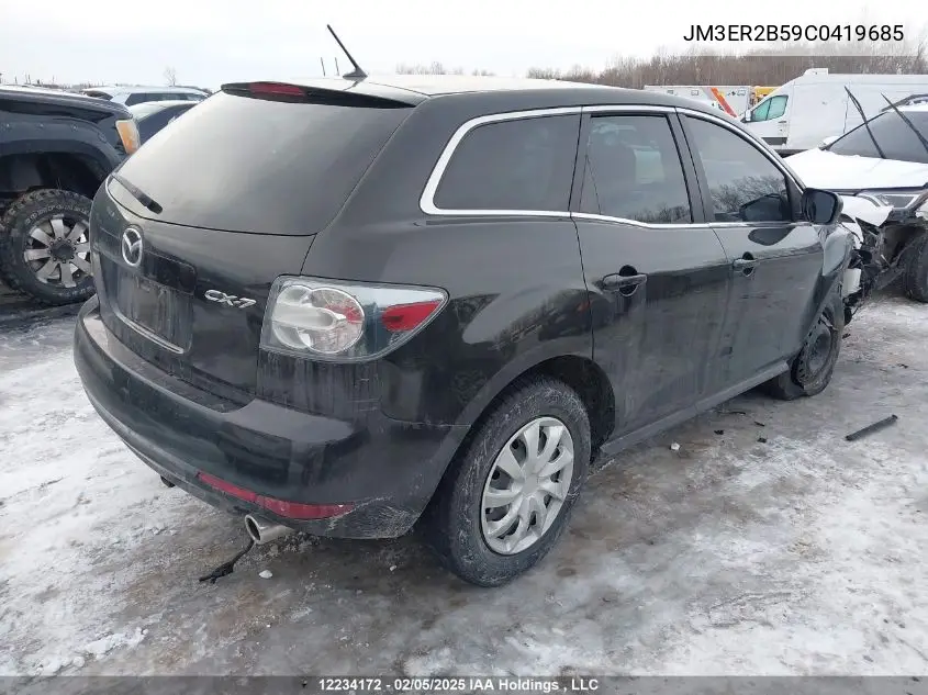 2012 Mazda Cx-7 Gx VIN: JM3ER2B59C0419685 Lot: 12234172