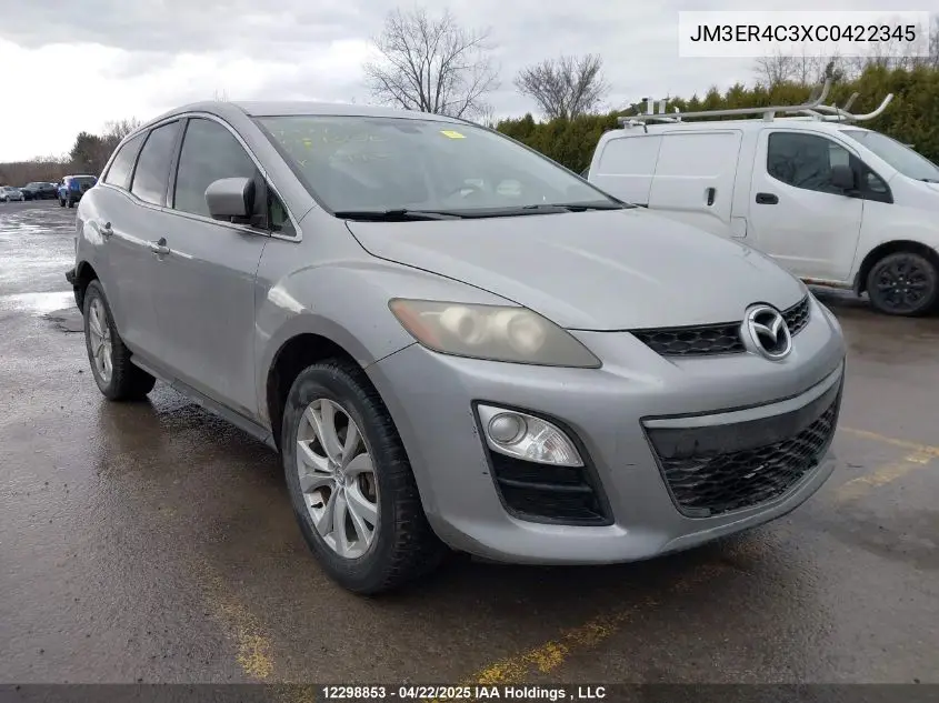 2012 Mazda Cx-7 VIN: JM3ER4C3XC0422345 Lot: 12298853