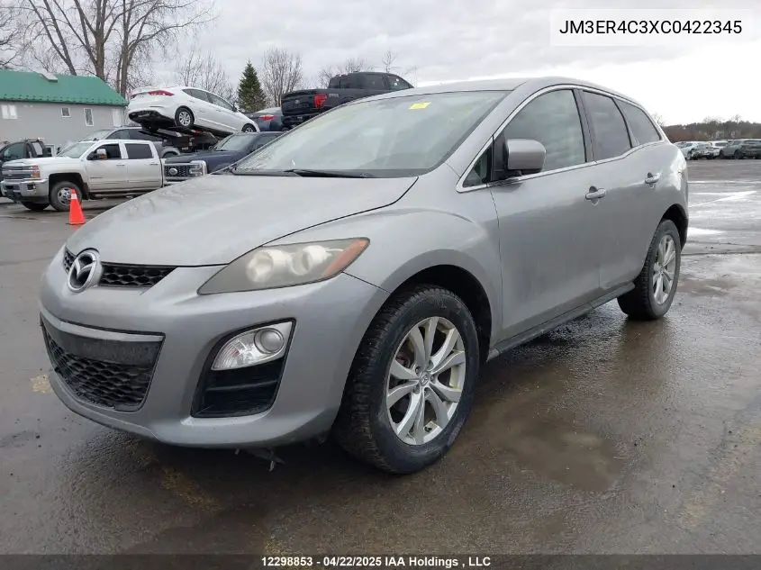 2012 Mazda Cx-7 VIN: JM3ER4C3XC0422345 Lot: 12298853