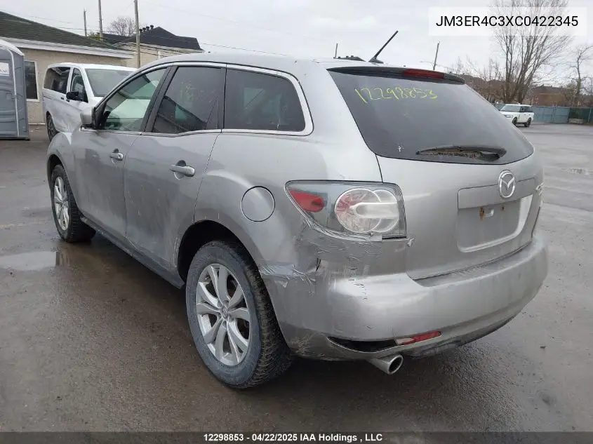 2012 Mazda Cx-7 VIN: JM3ER4C3XC0422345 Lot: 12298853