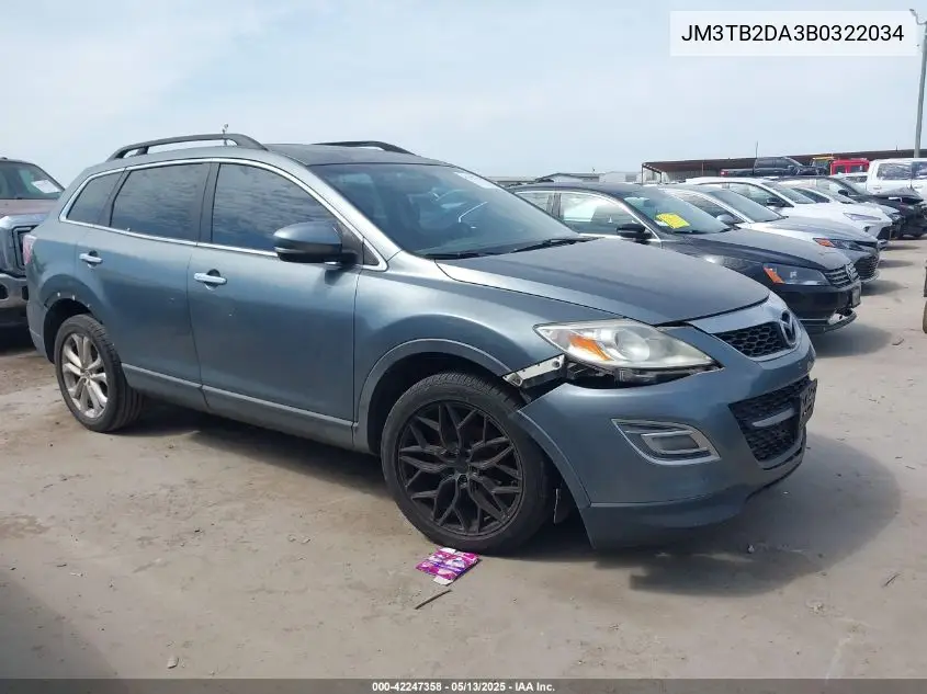 2011 Mazda Cx-9 Grand Touring VIN: JM3TB2DA3B0322034 Lot: 42247358