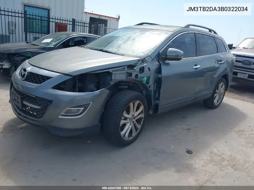 2011 Mazda Cx-9 Grand Touring VIN: JM3TB2DA3B0322034 Lot: 42247358
