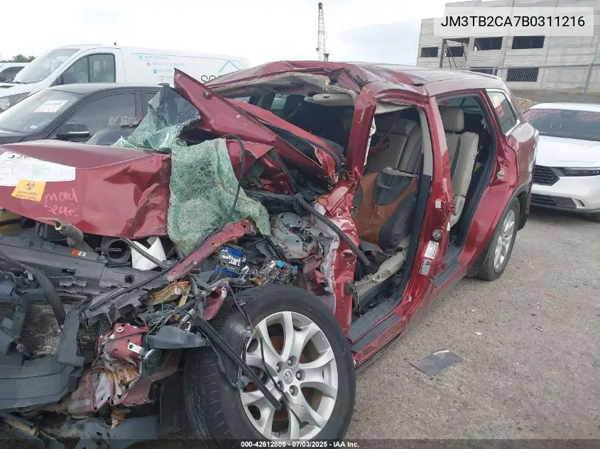 2011 Mazda Cx-9 Touring VIN: JM3TB2CA7B0311216 Lot: 42612805