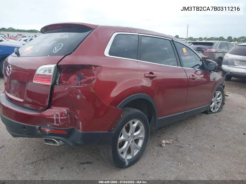 2011 Mazda Cx-9 Touring VIN: JM3TB2CA7B0311216 Lot: 42612805