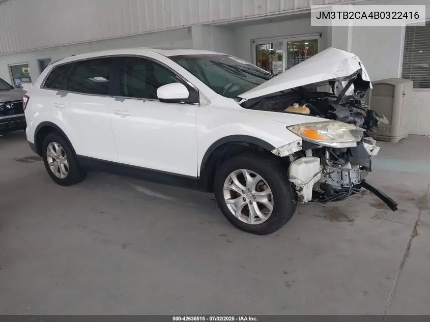 2011 Mazda Cx-9 Touring VIN: JM3TB2CA4B0322416 Lot: 42638515