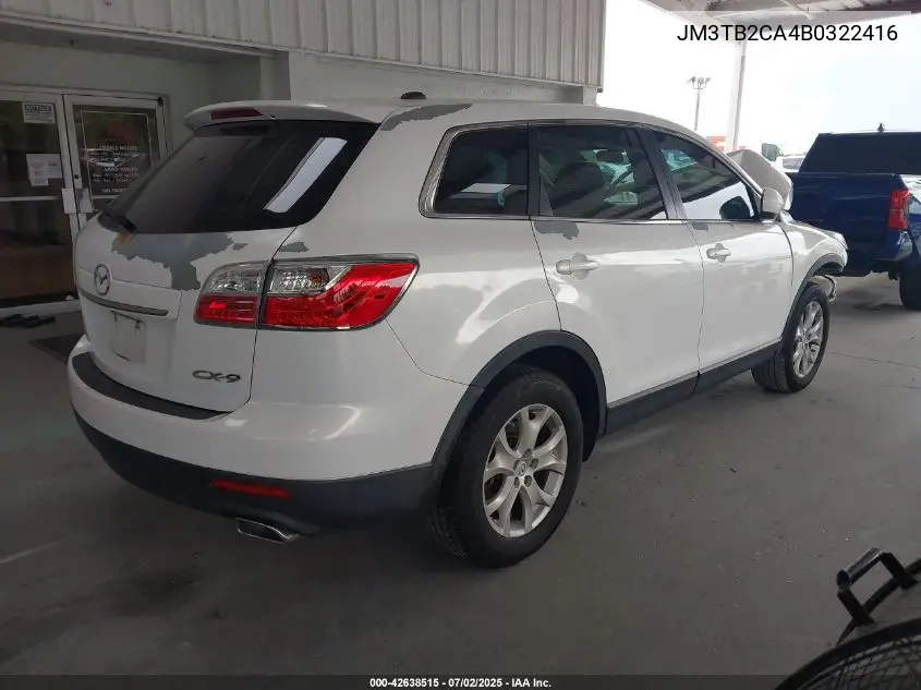 2011 Mazda Cx-9 Touring VIN: JM3TB2CA4B0322416 Lot: 42638515