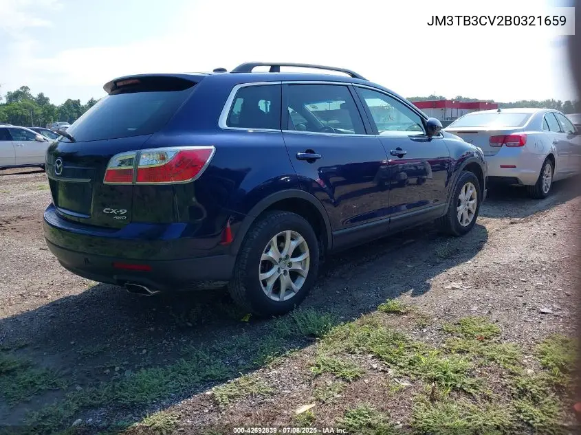 2011 Mazda Cx-9 Touring VIN: JM3TB3CV2B0321659 Lot: 42692839