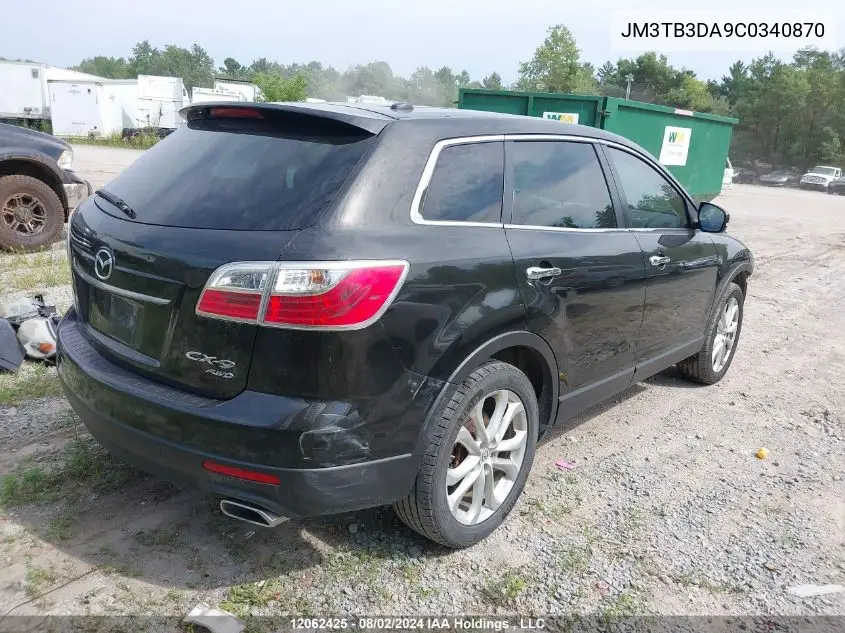 2012 Mazda Cx-9 VIN: JM3TB3DA9C0340870 Lot: 12062425