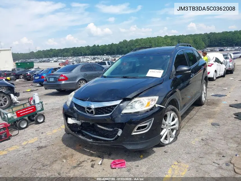 2012 Mazda Cx-9 Grand Touring VIN: JM3TB3DA5C0362008 Lot: 42667195