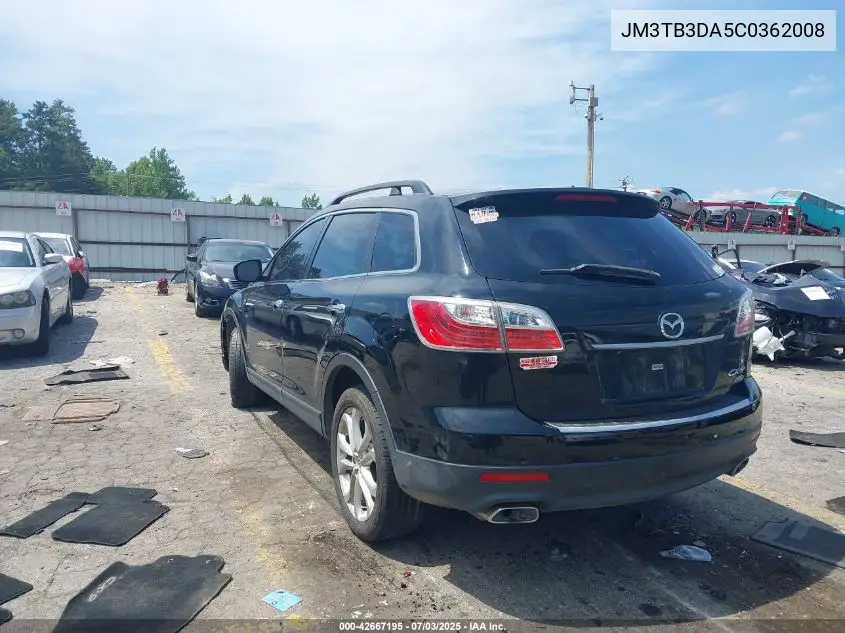 2012 Mazda Cx-9 Grand Touring VIN: JM3TB3DA5C0362008 Lot: 42667195