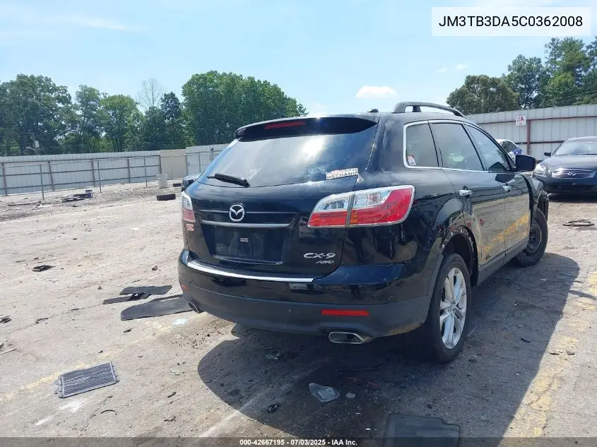 2012 Mazda Cx-9 Grand Touring VIN: JM3TB3DA5C0362008 Lot: 42667195
