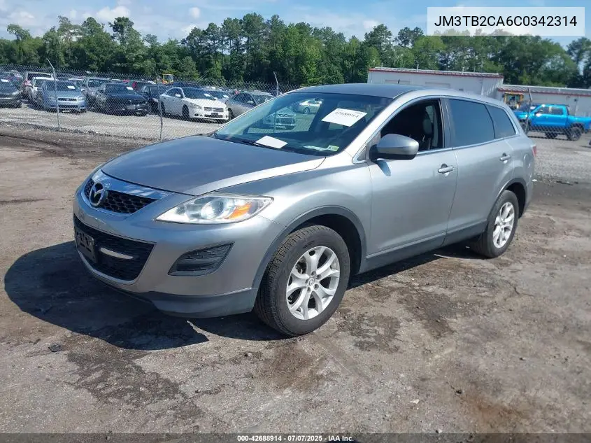 2012 Mazda Cx-9 Touring VIN: JM3TB2CA6C0342314 Lot: 42688914