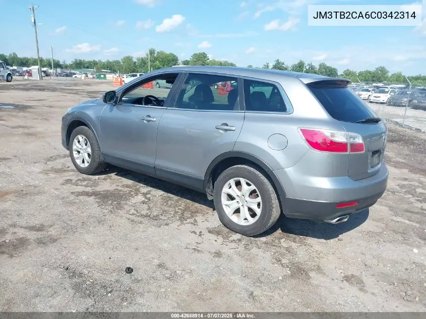 2012 Mazda Cx-9 Touring VIN: JM3TB2CA6C0342314 Lot: 42688914