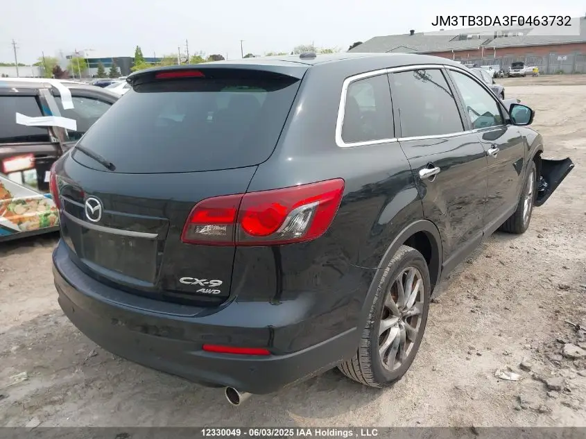 2015 Mazda Cx-9 Grand Touring VIN: JM3TB3DA3F0463732 Lot: 12330049