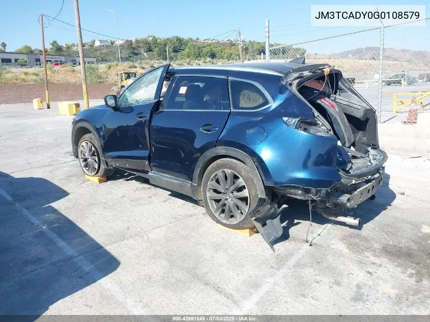 2016 Mazda Cx-9 Grand Touring VIN: JM3TCADY0G0108579 Lot: 42661549