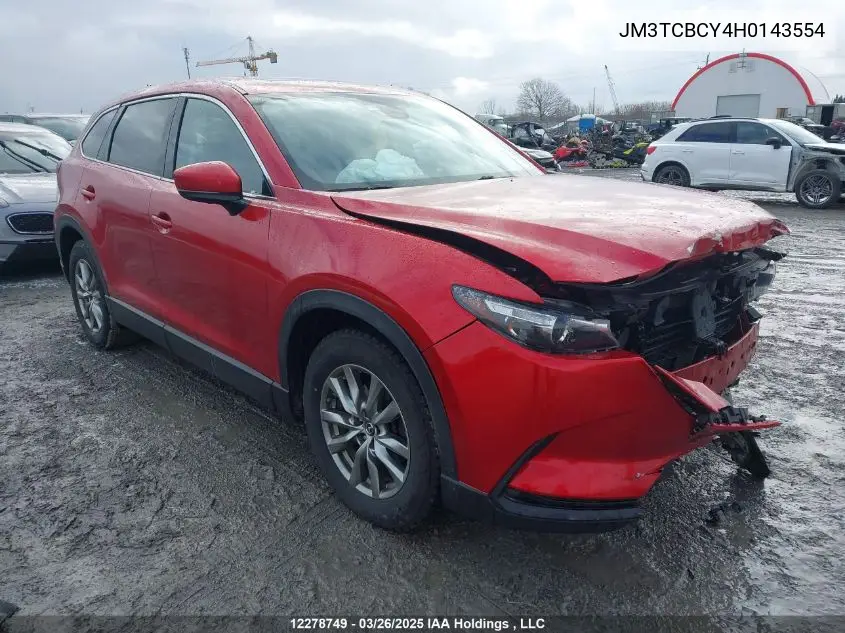 2017 Mazda Cx-9 Touring VIN: JM3TCBCY4H0143554 Lot: 12278749