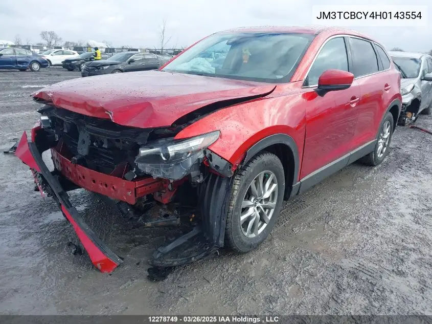 2017 Mazda Cx-9 Touring VIN: JM3TCBCY4H0143554 Lot: 12278749