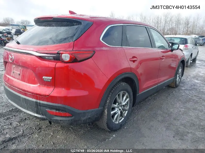 2017 Mazda Cx-9 Touring VIN: JM3TCBCY4H0143554 Lot: 12278749