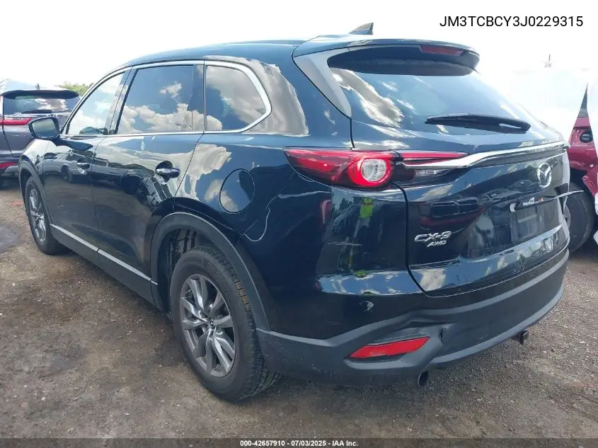 2018 Mazda Cx-9 Touring VIN: JM3TCBCY3J0229315 Lot: 42657910