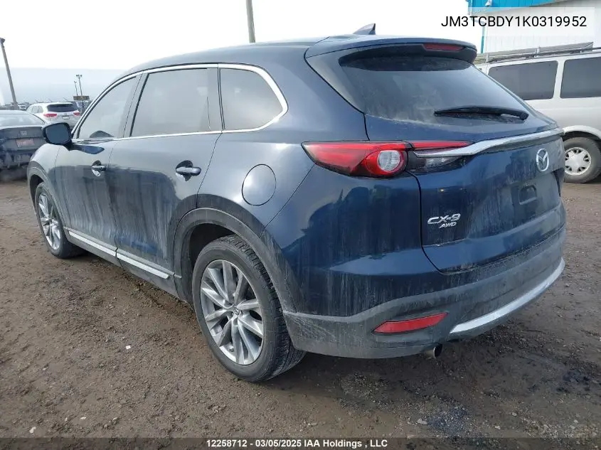 2019 Mazda Cx-9 Gt VIN: JM3TCBDY1K0319952 Lot: 12258712