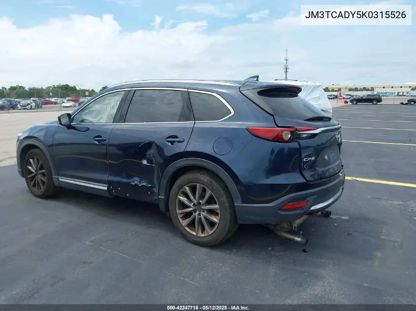 2019 Mazda Cx-9 Grand Touring VIN: JM3TCADY5K0315526 Lot: 42247718