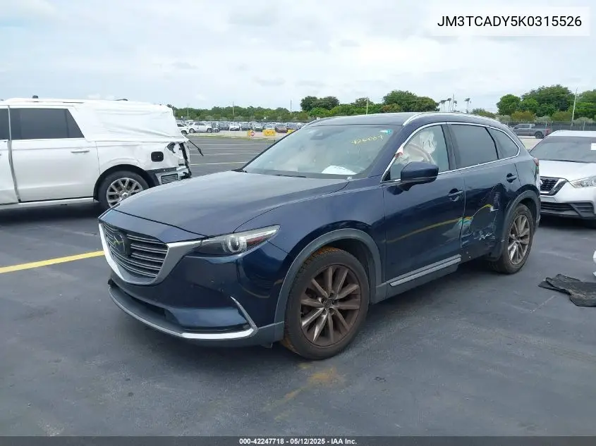 2019 Mazda Cx-9 Grand Touring VIN: JM3TCADY5K0315526 Lot: 42247718