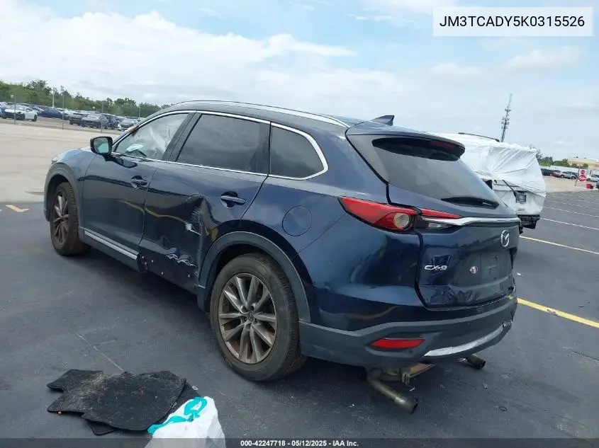 2019 Mazda Cx-9 Grand Touring VIN: JM3TCADY5K0315526 Lot: 42247718