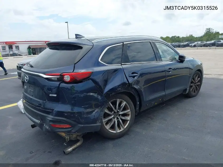 2019 Mazda Cx-9 Grand Touring VIN: JM3TCADY5K0315526 Lot: 42247718