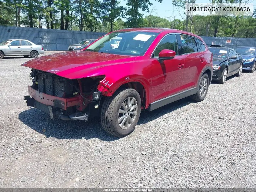 2019 Mazda Cx-9 Touring VIN: JM3TCACY1K0316626 Lot: 42643294