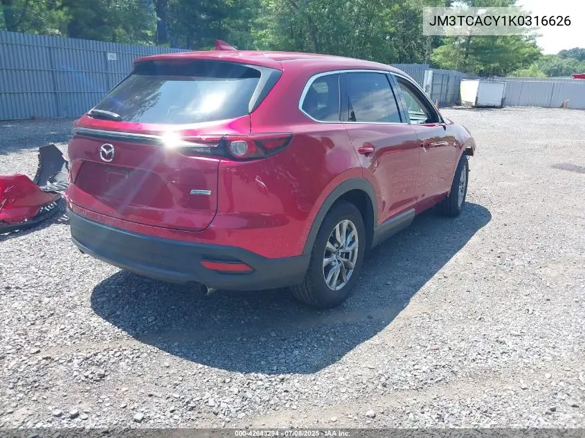 2019 Mazda Cx-9 Touring VIN: JM3TCACY1K0316626 Lot: 42643294