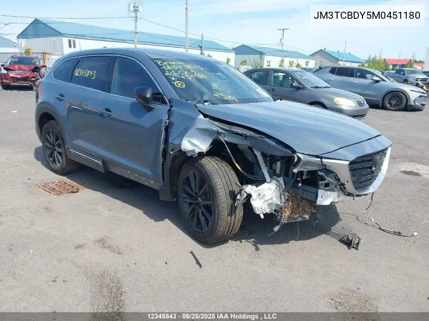 2021 Mazda Cx-9 Gt/Kuro Edition VIN: JM3TCBDY5M0451180 Lot: 12345843