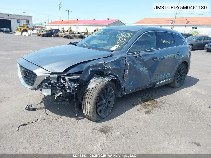 2021 Mazda Cx-9 Gt/Kuro Edition VIN: JM3TCBDY5M0451180 Lot: 12345843