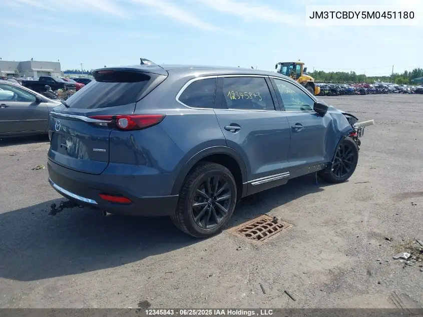 2021 Mazda Cx-9 Gt/Kuro Edition VIN: JM3TCBDY5M0451180 Lot: 12345843