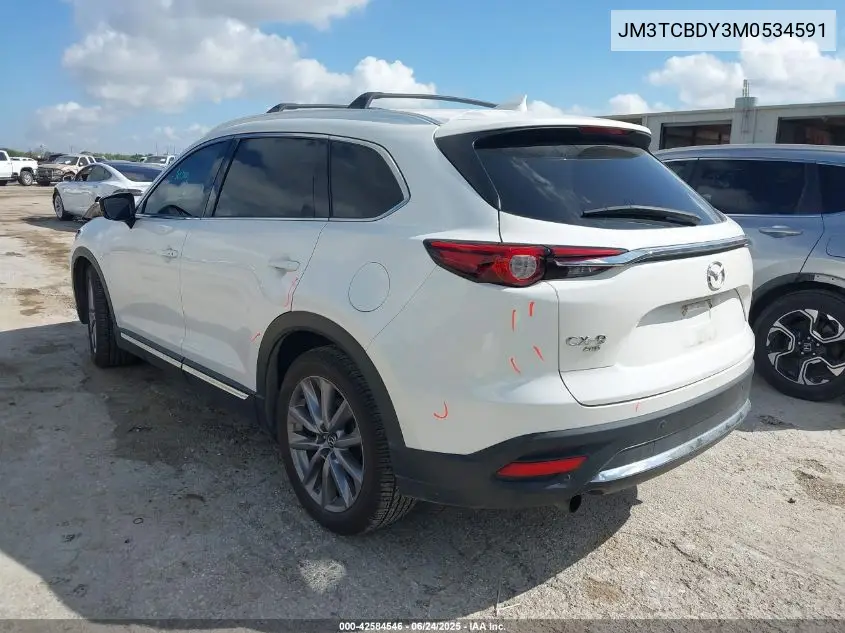 2021 Mazda Cx-9 Grand Touring VIN: JM3TCBDY3M0534591 Lot: 42584546