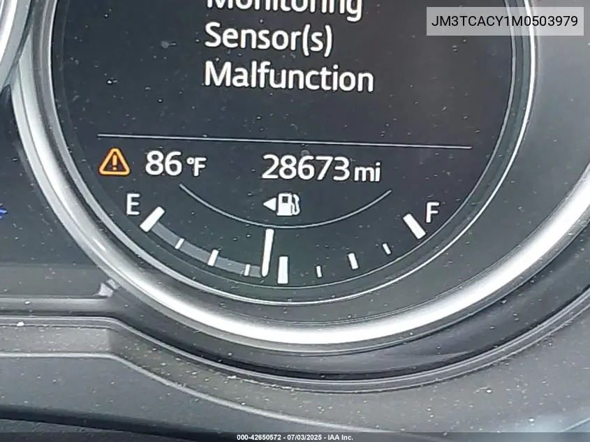 2021 Mazda Cx-9 Touring VIN: JM3TCACY1M0503979 Lot: 42650572