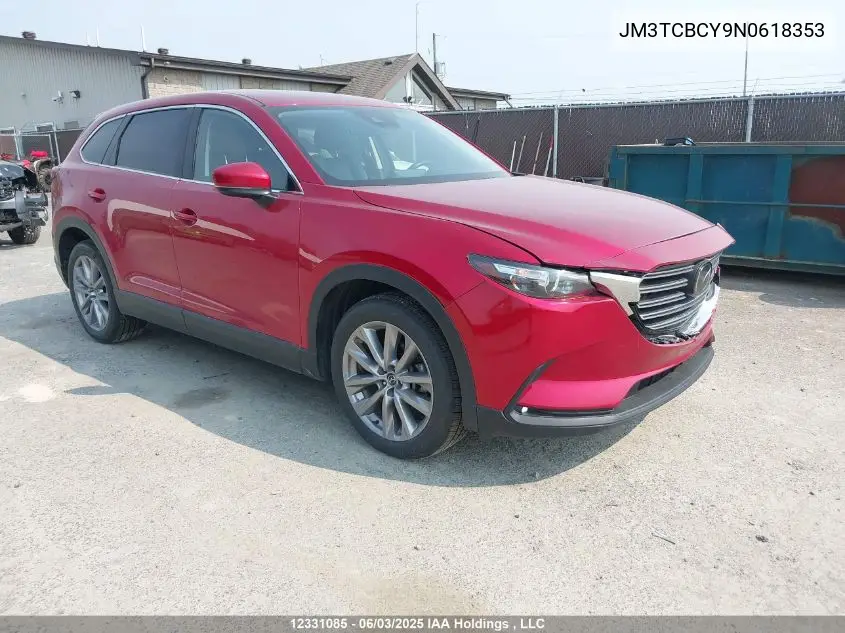 2022 Mazda Cx-9 Touring VIN: JM3TCBCY9N0618353 Lot: 12331085