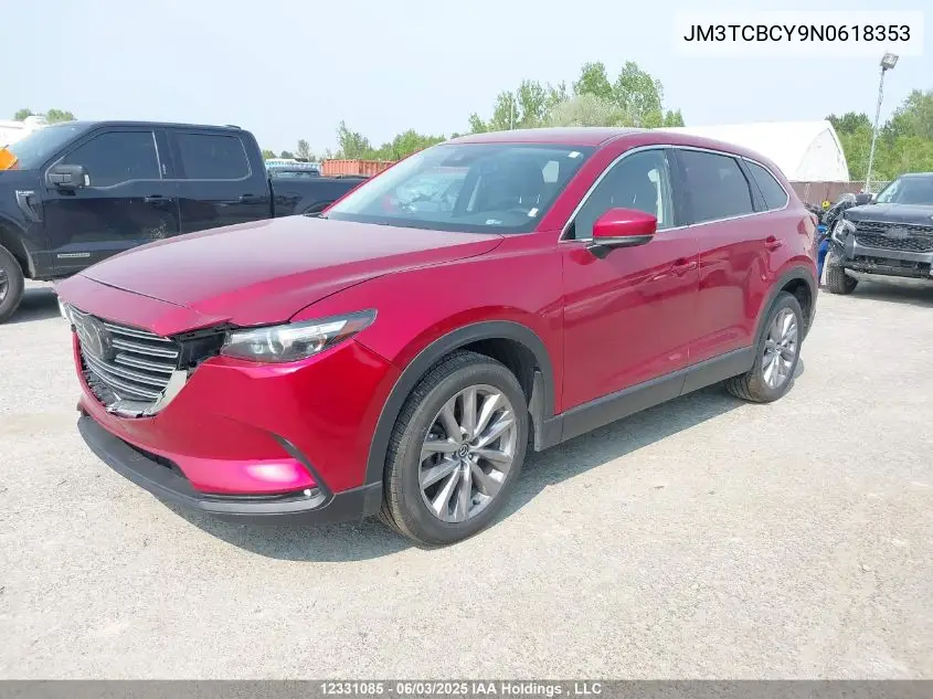 2022 Mazda Cx-9 Touring VIN: JM3TCBCY9N0618353 Lot: 12331085